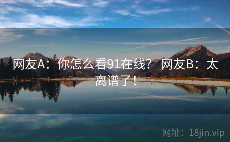网友A：你怎么看91在线？ 网友B：太离谱了！
